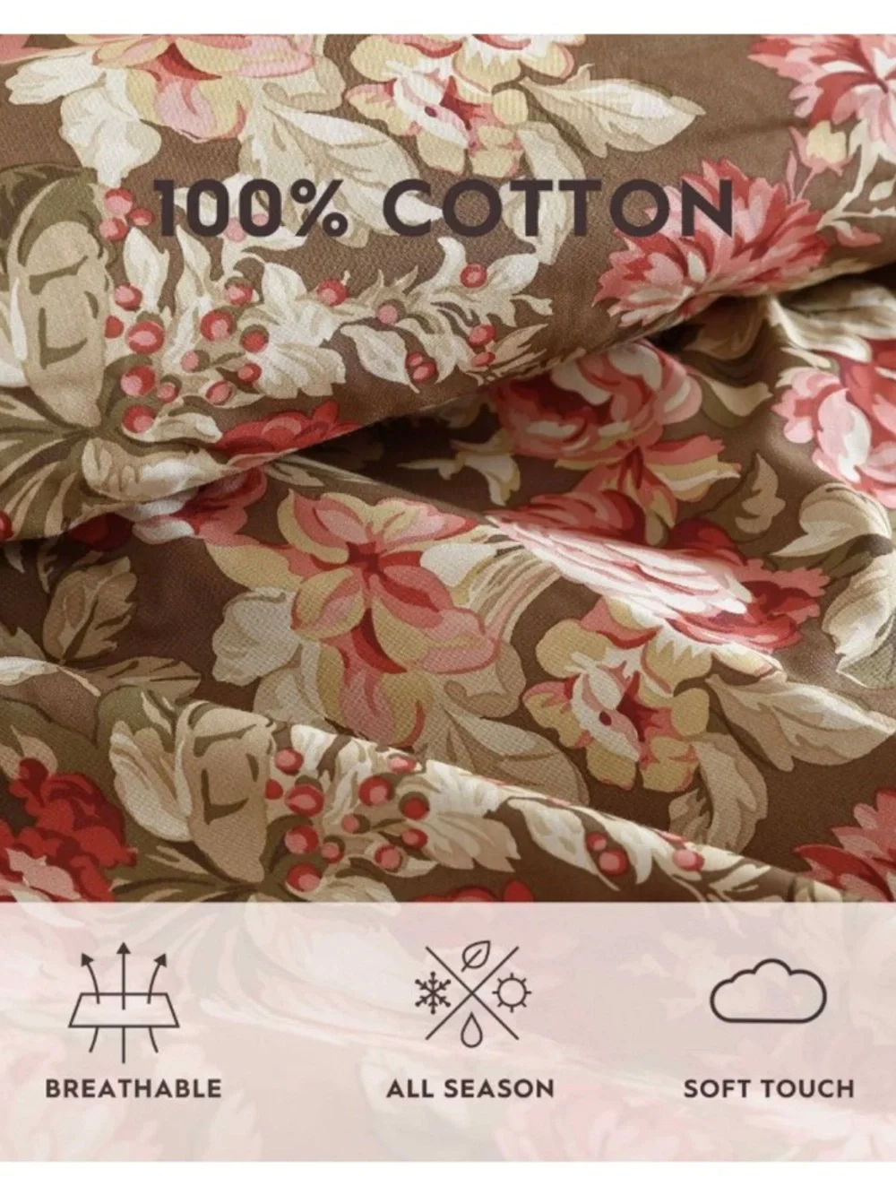 LAURA ASHLEY NEW Bloomsbury 100% cotton Comforter Set -full/queen